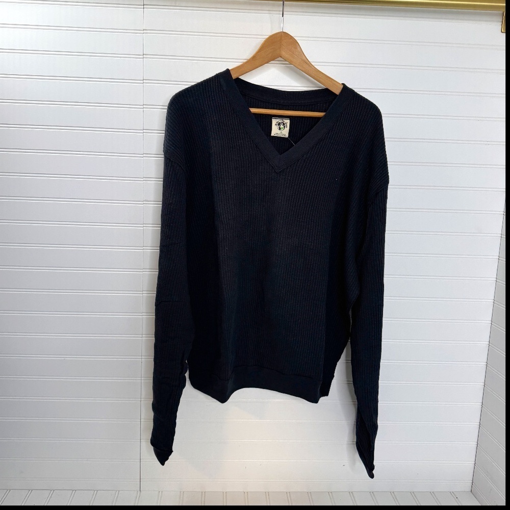 NEW Free People We the Free Long Sleeve Long John Shirt Black Large